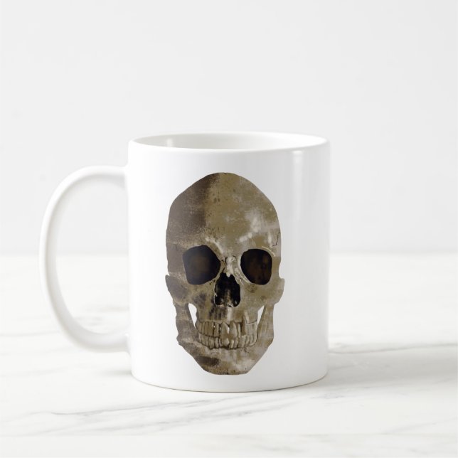 Caneca De Café Crânio Grungy (Esquerda)