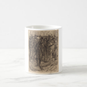 Caneca De Café Crânio na multidão (por Albert Besnard)