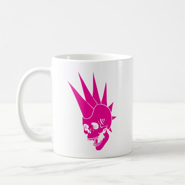 Caneca De Café Cranio Punk Personalizável Versão 2 (Esquerda)