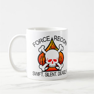 Caneca De Café Crânio Recon da força