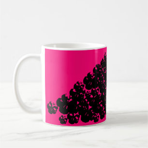 Caneca De Café Crânios de Halloween magenta rosa-rosa-néon-pret