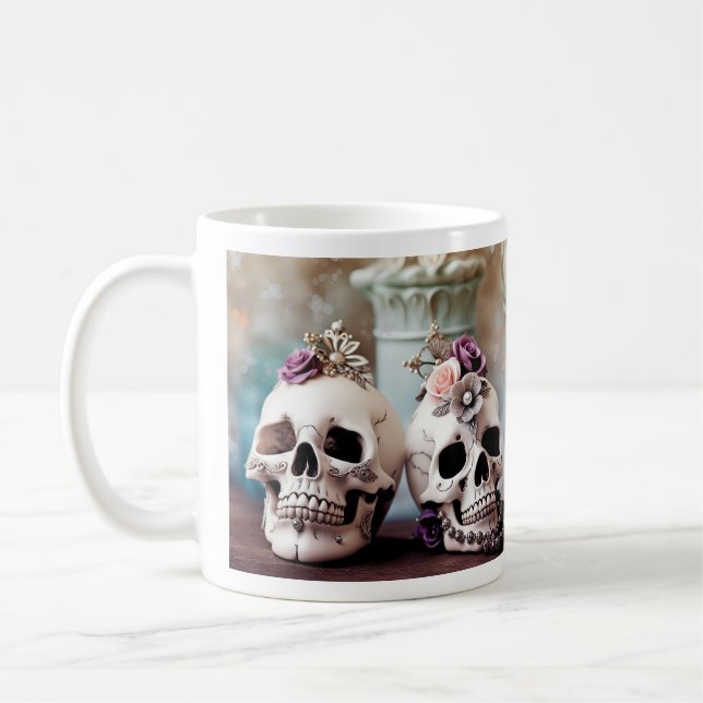 Caneca De Café Crânios Joias (Esquerda)