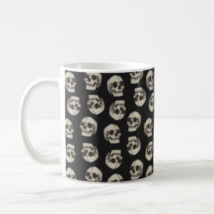 Caneca De Café Crânios - Mug Preto de Café