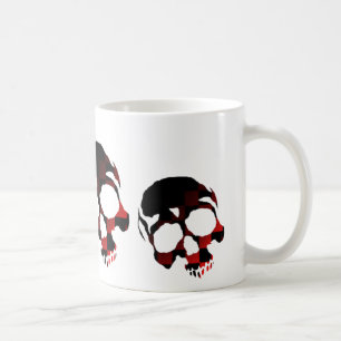 Caneca De Café Crânios vermelhos