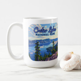 Caneca De Café Crater Lake National Park Oregon Retro