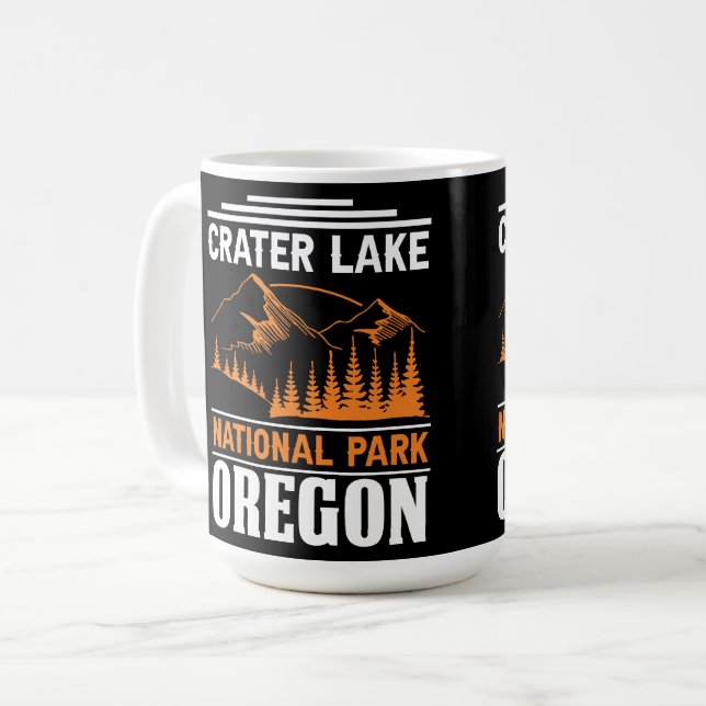 Caneca De Café Crater Lake Oregon (Frente Esquerda)
