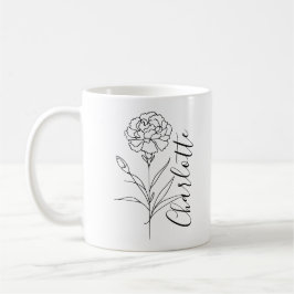 Caneca De Café Cravo Personalizado de Janeiro Flor de Nascimento