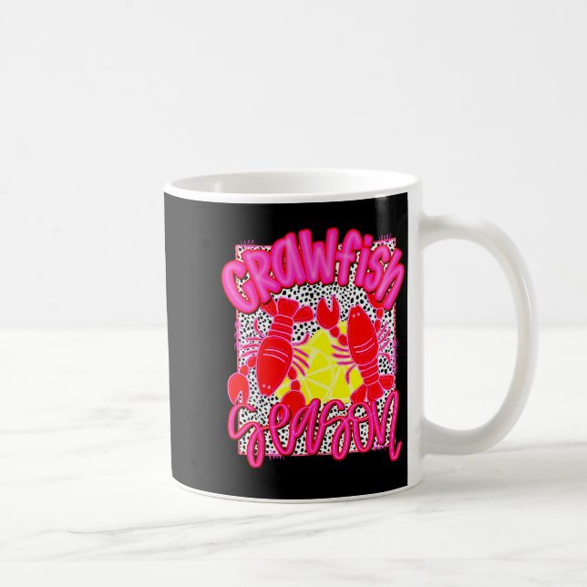 Caneca De Café Crawfish Season Funny Tee For Men Women Kids  (Direita)