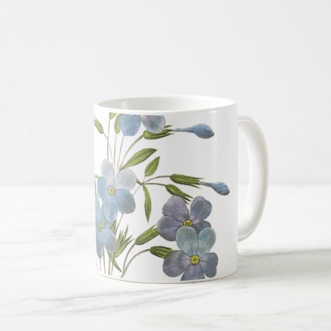 Caneca De Café crawling phlox (Phlox reptans) por Redouté (Frente Esquerda)