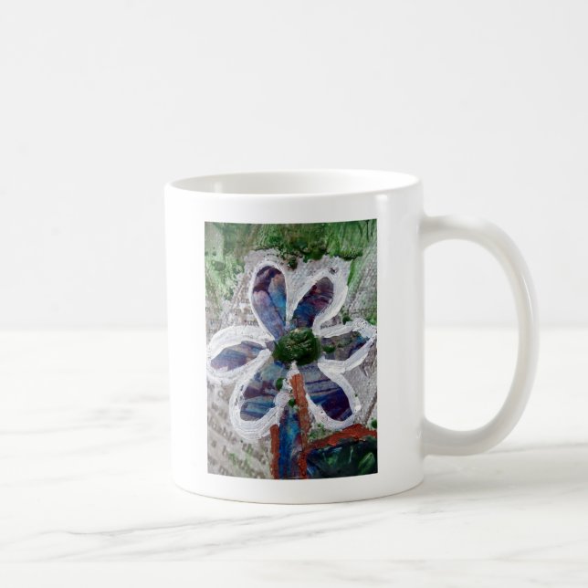 Caneca De Café Crayon Floral Design (Direita)