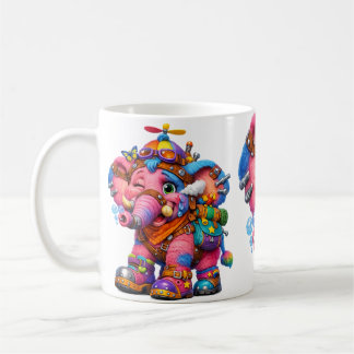 Caneca De Café Crayon Sally Elephant