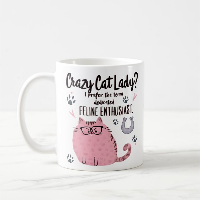 Caneca De Café Crazy Cat Lady? Funny Cat Lover Gift  (Esquerda)