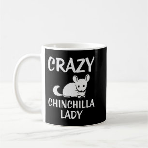 Caneca De Café Crazy Chinchilla Lady Lover Premium
