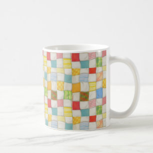 Caneca De Café CRAZY QUILT White Mug