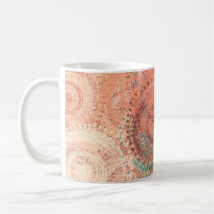 Caneca De Café Crazy sketch random pattern. Chaos and variety. Mo
