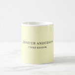 Caneca De Café Cream Color Professional Modern Plain Minimalist<br><div class="desc">Represent yourself with this modern, elegant design. This template can be customized to meet all professional occupations.</div>