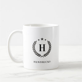 Caneca De Café Create Your Own Intel Monogram With Laurel wreaths