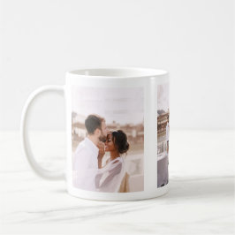 Caneca De Café Create Your Own Photo Collage Wedding Newlywed