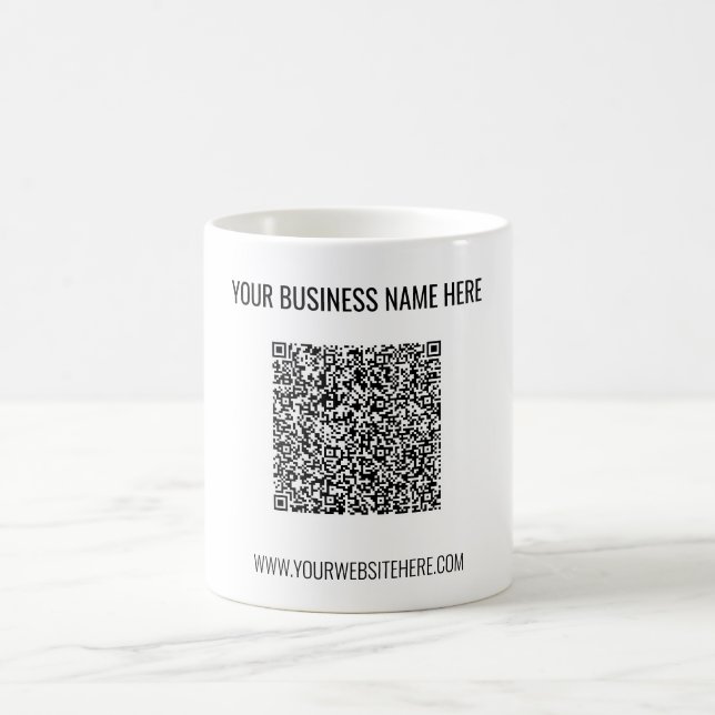 Caneca De Café Create Your Own QR Code Coffee Mug Business Gifts (Centro)