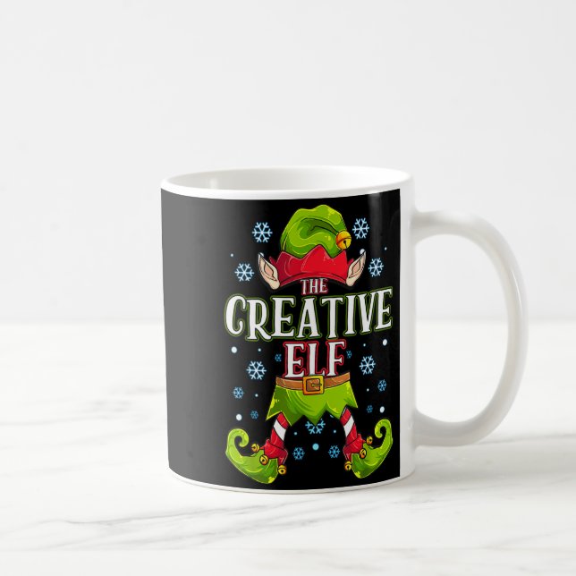 Caneca De Café Creative Elf Matching Family Group Christmas Party (Direita)