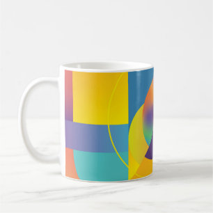 Caneca De Café Creative Geométrico: Abstrato Vintage Cobrir.