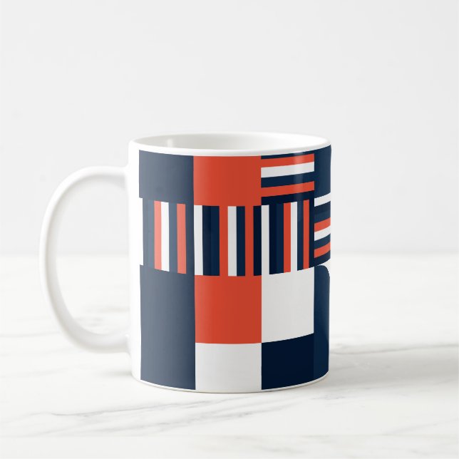 Caneca De Café Creative Geométrico: Design moderno sem costura (Esquerda)
