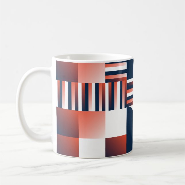 Caneca De Café Creative Modern Geometrical Seamless Pattern (Esquerda)