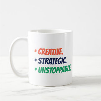 Caneca De Café Creative Strategic Implacável | Chefe Babe Gift