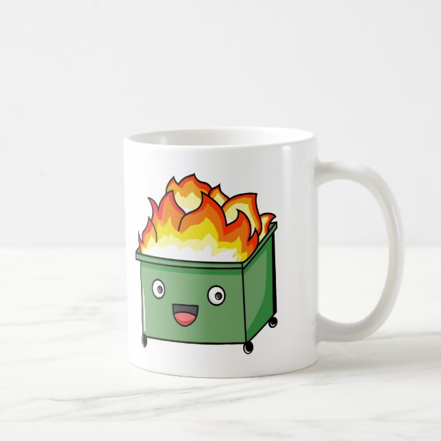Caneca De Café Creekrat Cartoon Studios Dumpster Fire (Direita)