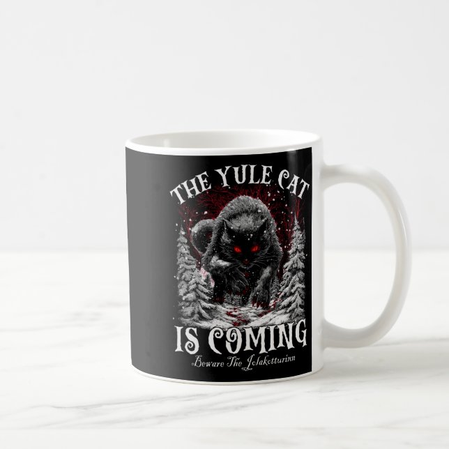 Caneca De Café Creepmas The Yule Cat Is Coming Be Ware Of Jolakot (Direita)