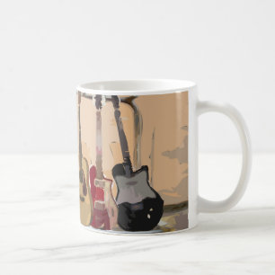 Caneca De Café Cremalheira das guitarra