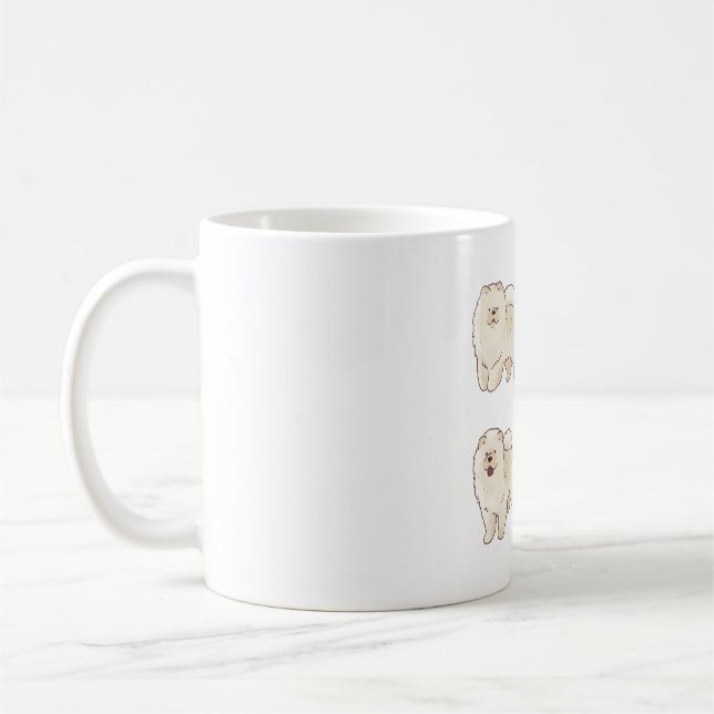 Caneca De Café Creme chow chow magia (Esquerda)