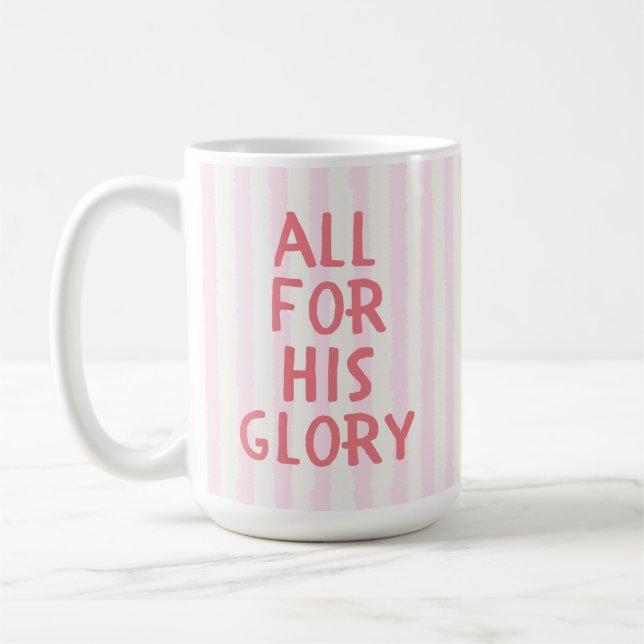 Caneca De Café Crença Cristã Listra Rosa Fofo Citação da Bíblia (Esquerda)