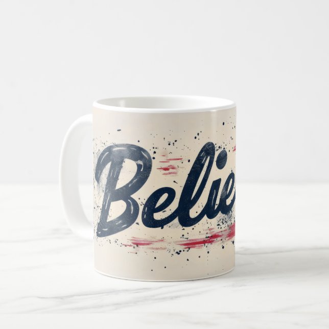 Caneca De Café Crente: Slogan Urban (Frente Esquerda)