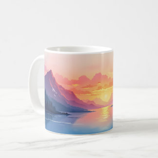 Caneca De Café crepúsculo alpino