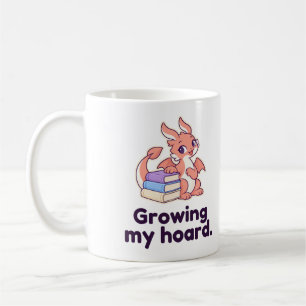 Caneca De Café Crescendo Meu Tesouro Livro Fofo Dragão
