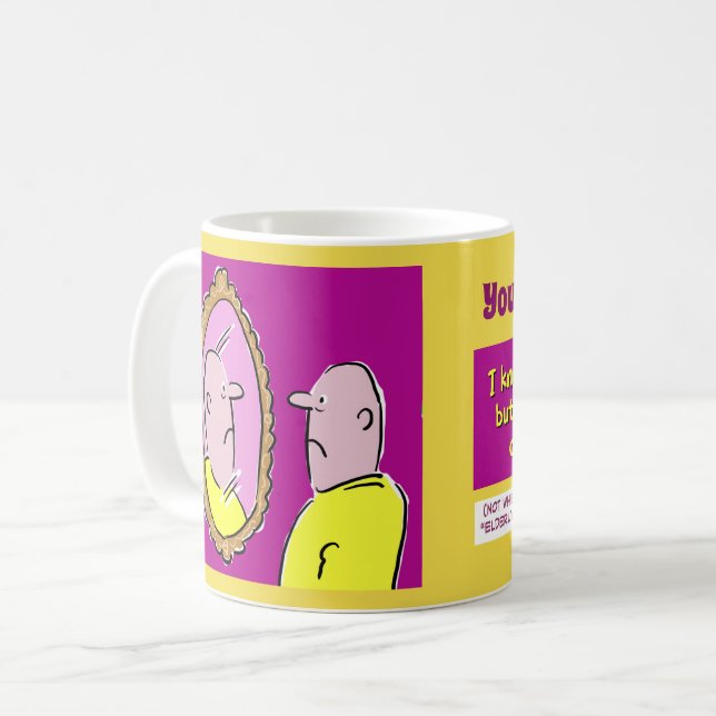 Caneca De Café Crescendo Velho. Descrições do alternativo. (Frente Esquerda)