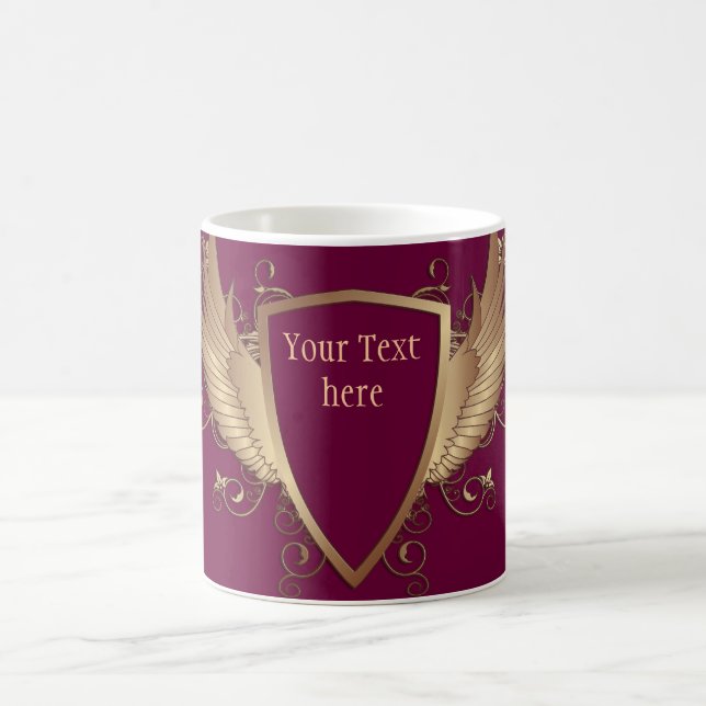 Caneca De Café CRESCER com WINGS + seu texto (Centro)