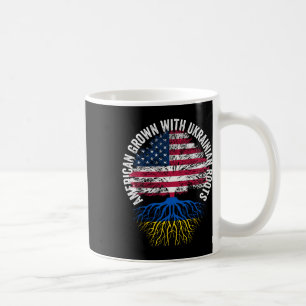 Caneca De Café Crescido Americano Raízes Ucranianas