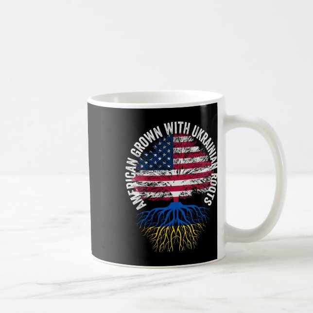 Caneca De Café Crescido Americano Raízes Ucranianas  (Direita)