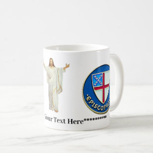 Caneca De Café Crest da Igreja Episcopal, Personalizado