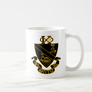 Caneca De Café Crest da Phi Chi Theta Dourado e Preto