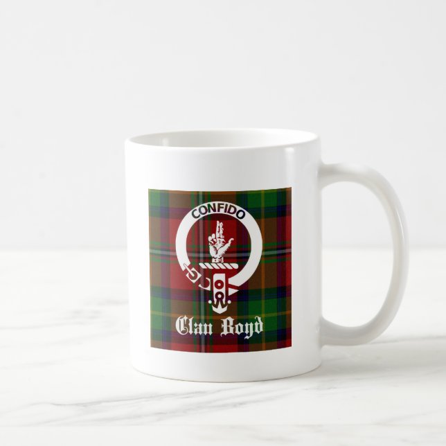 Caneca De Café Crest Tartan do Clã Boyd (Direita)