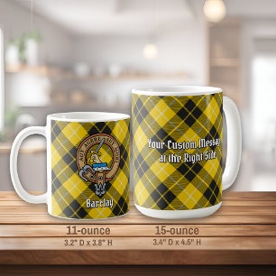Caneca De Café Crestão do Clã Barclay sobre Tartan de Gala