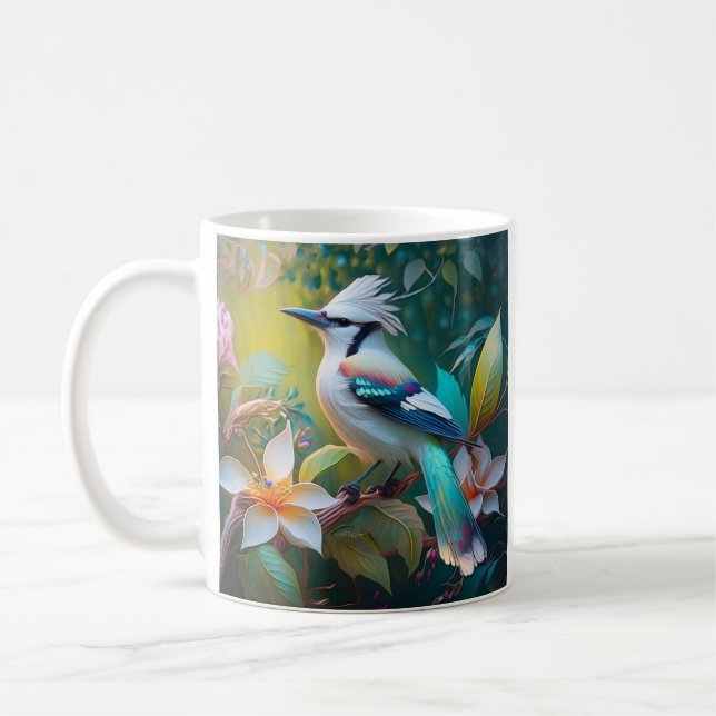 Caneca De Café Crested Teal Winged Jay (Esquerda)