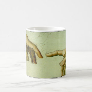 Caneca De Café Criação de Adam em detalhe