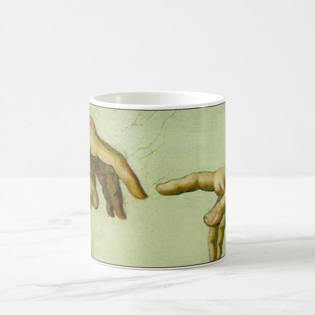 Caneca De Café Criação de Adam em detalhe (Centro)