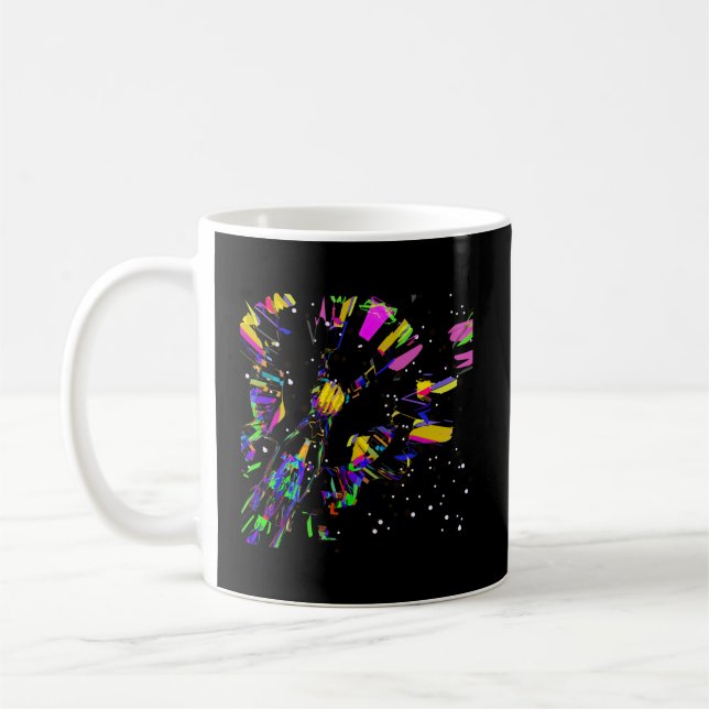 Caneca De Café Criação de Arte Digital Futurística (Esquerda)
