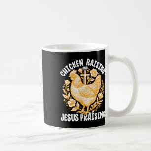 Caneca De Café Criação de Frango Jesus Louvando Galo Cristão F