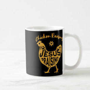 Caneca De Café Criação De Galinhas E Jesus Elogando Fé Gráfico T